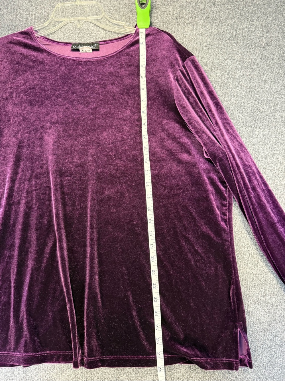 Velvet Long-Sleeve Top — Dialogue Women's Purple - Picture 7 of 7